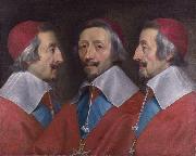 Philippe de Champaigne Triple Portrait of Cardinal de Richelieu oil on canvas